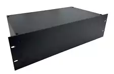 PROCRAFT RP3B-10-BK 3U 10" Deep Rack Mount Project Box - Aluminum Face/Steel Box
