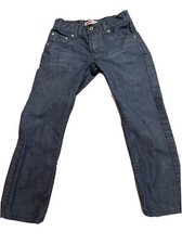 LEVI'S 513 Boys Denim Jeans Levis Blue Size 8 Reg Stiff Coated