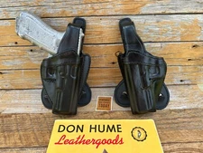 Don Hume 711 Agent Paddle Black Leather OWB Holster for GLOCK 17 22 31 G22 G31