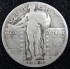 1929-S Standing Liberty Quarter US Mint Coin 90% Silver Circulated