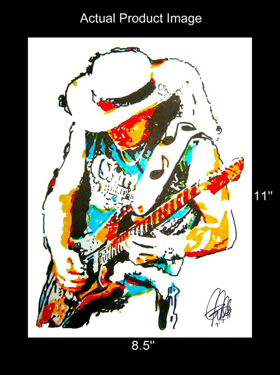 Stevie Ray Vaughan SRV Blues Rock Music Print Poster Wall