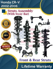 New OE Front and Rear Struts W/Sway Bar For 2002-2006 Honda CRV Lifetime Warrant