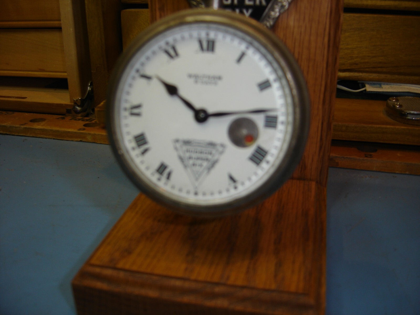 WALTHAM 8 DAY HUDSON SUPER SIX CAR CLOCK W/ BRACKET 1918-28