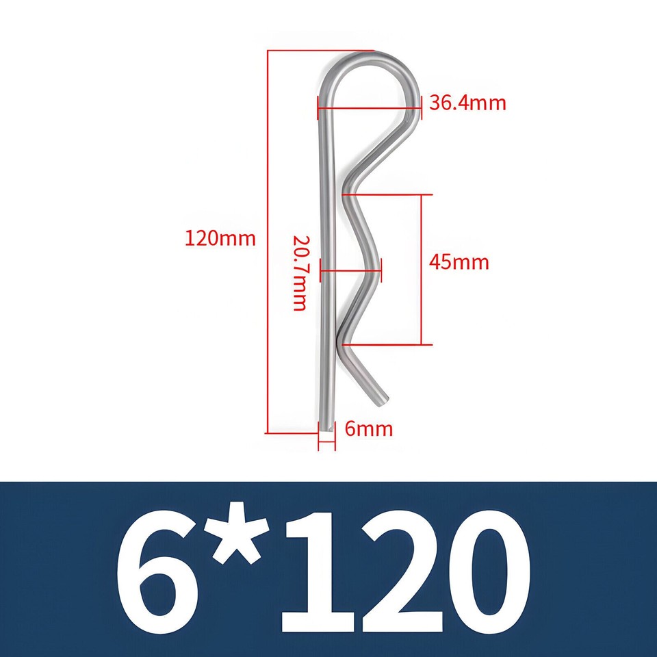 Clip A R Retaining Pin 1.6MM Filo 25MM 6-10MM Quantità 10 Albero - Foto 7