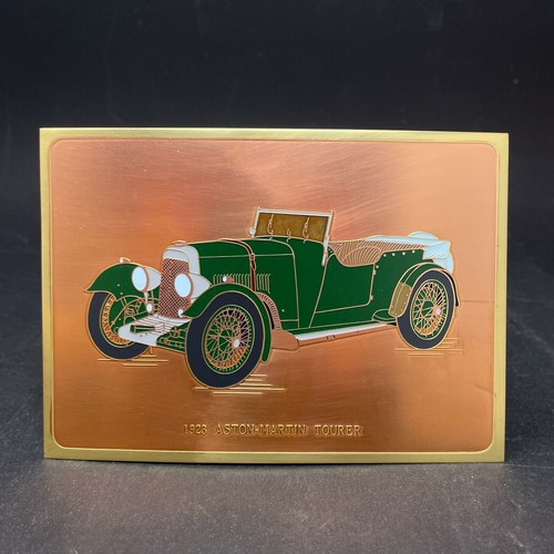 Vintage Classic Cars Trains Art 4" x 6" Stamped Metal Signs See Variations Rare - Picture 43 of 84