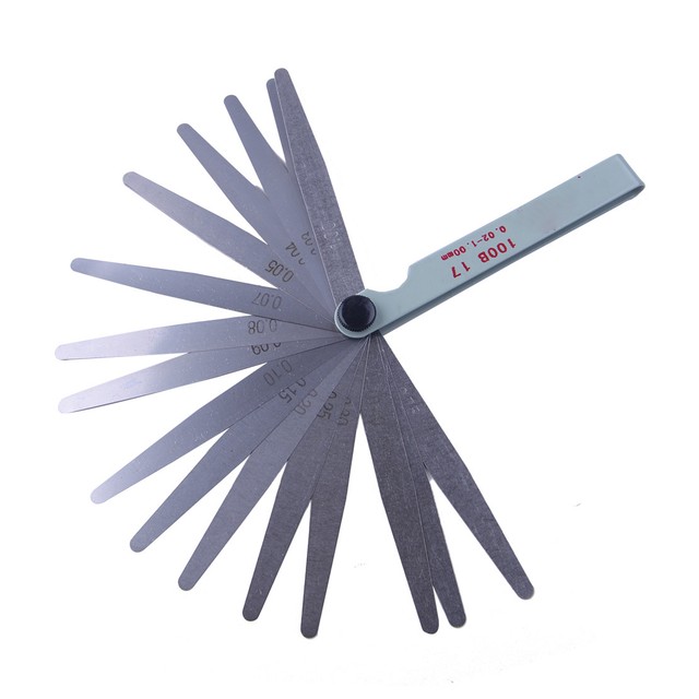 0.021mm 17 Blade Feeler Thickness Measure Gauge Motorcycle Valve Clearance Tool eBay