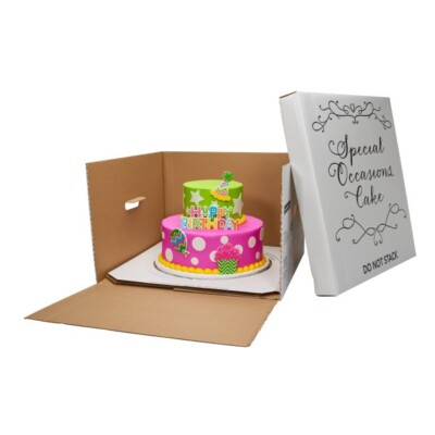 SET OF 3 Decopac Bakery 2 Tier Cake Structure Stacking kit W/Box 12'' Rn 6'' Rnd