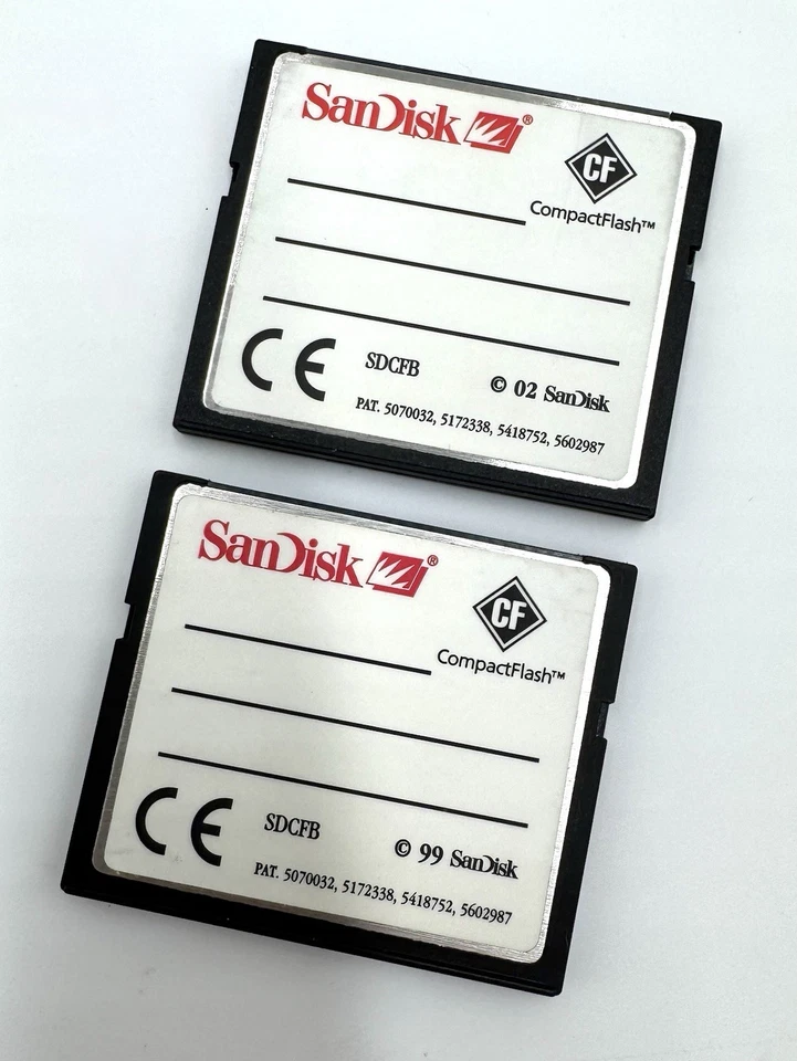 SanDisk 128MB CompactFlash CF Memory Card Genuine - SET OF 2 CARDS - Tested - Image 3 of 4