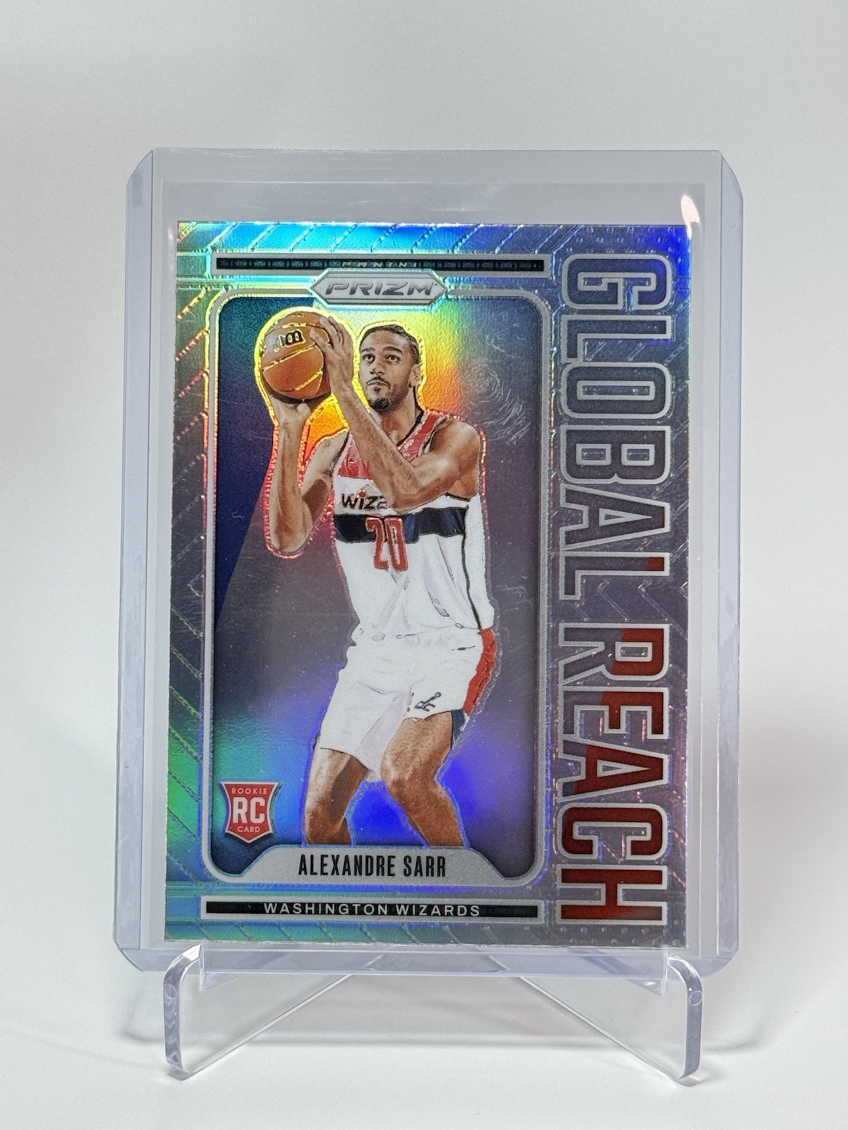 2024-25 Panini Prizm Alexandre Sarr Global Reach RC Silver Rookie #10 Wizards