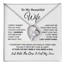 To My Wife Necklace, Christmas Gifts For Women, Anniversary Gift For Wife