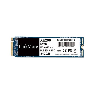 LinkMore XE200 512GB M.2 2280 PCIe Gen 3X4 NVMe 1.3 Internal SSD, Solid State Dr