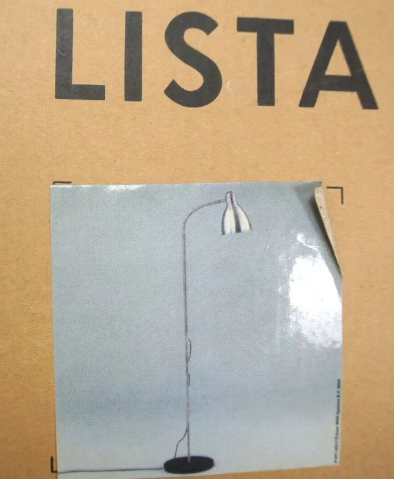 IKEA Lista Floor Lamp Adjustable Metal Arched Standing Lamp Study MCM Modernist - Image 3 of 3