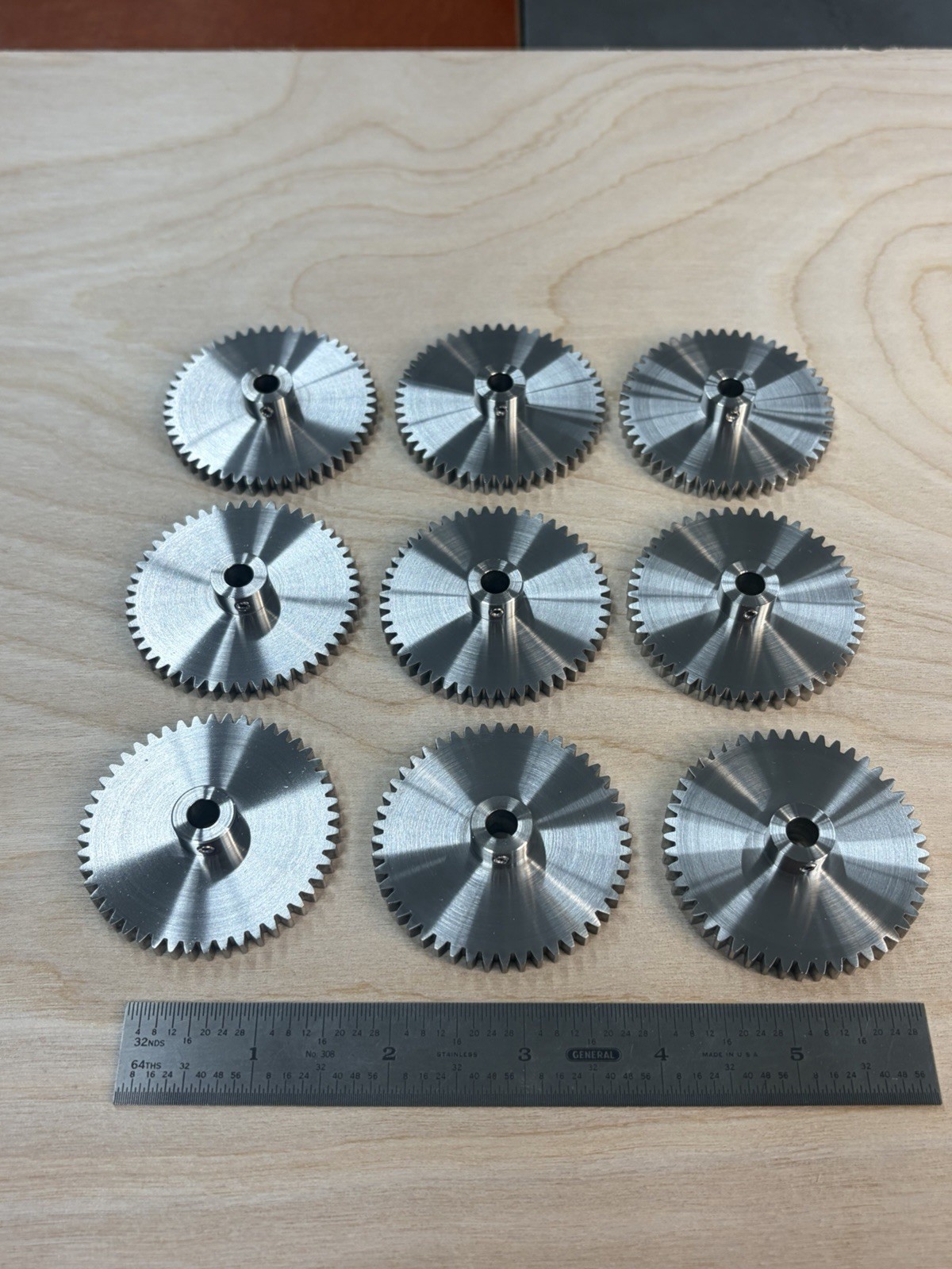 QTY 1 PIC DESIGN STAINLESS SPUR GEAR 24 PITCH 48 TEETH 1/4” BORE 3/16” WIDE FACE