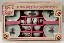 Vintage China Tea Service Set for 4 Child's Tea Set Porcelain Japan 13 Pieces