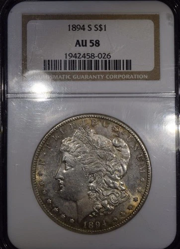 1894-S Morgan Silver Dollar "NGC AU58"
