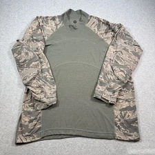 Wild Things Tactical Combat Shirt Mens 3XL Green Camouflage Military Long Sleeve