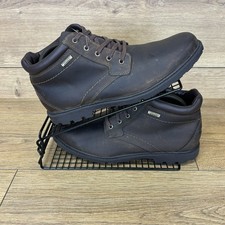 Rockport Boots Men’s Size UK 8 Rugged Bucks Waterproof Hydro Shield Brown Shoes