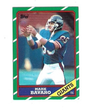 Mark Bavaro Rookie #144 1986 Topps New York Giants Football Card NFL. rookie card picture