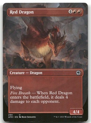 Red Dragon (Borderless) #294 (NM) Forgotten Realms AFR Magic MTG