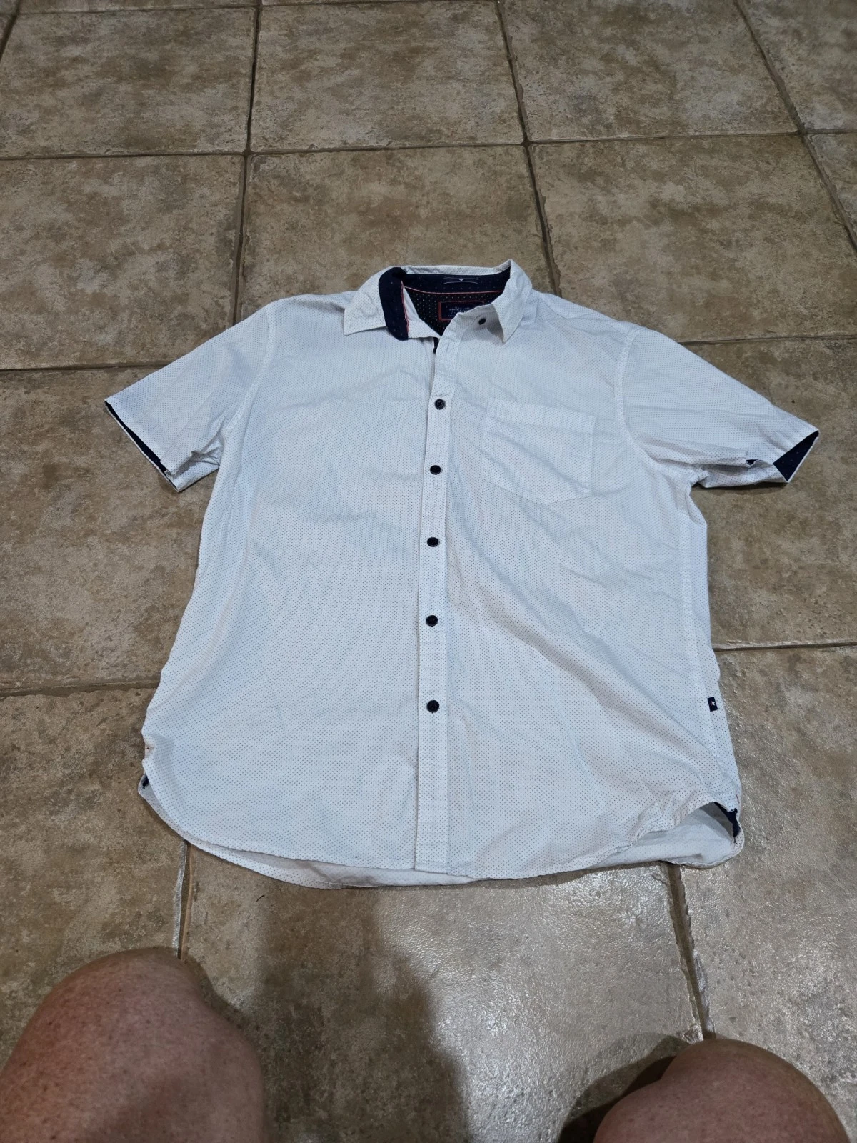 Denim & Flower Men’s Size button down floral shirt Large