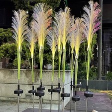 Solar Reed Garden Lights LED Waterproof Outdoor Lawn Pathway Decor