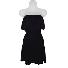 Michael Stars Beverly Strapless Mini Dress Large Ruffle Modal Y2K Swim Cover
