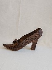 Cast Aluminum Womens Shoe Victorian Style Door Stop / Statue