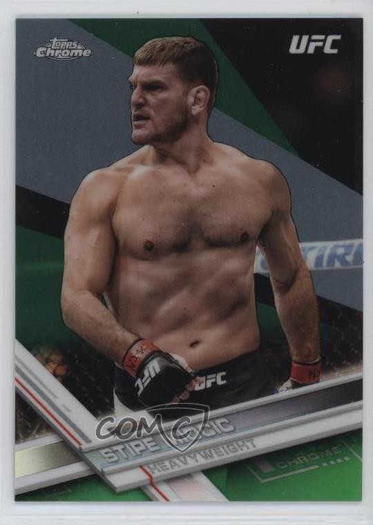 2017 Topps Chrome UFC Green Refractor 83/99 Stipe Miocic #19 3b3