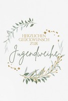 Jugendweihe Unverpackte GlüCkwunschkarte Mit Umschlag Herzlichen GlüCkwunsch Zur
