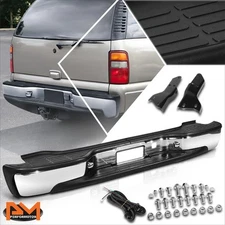 For 00-06 Tahoe/Yukon XL/Suburban Rear Step Bumper w/ License Plate Light Chrome