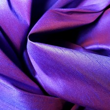Premium Faux Silk Dupioni Fabric Blue Red Indigo 58" by the Yard Poly Shantung