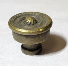 Small Brass Drawer Pull Knob 3/4" Antique vintage Victorian-era Hardware