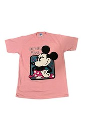 Vintage 80's Hollywood Minnie Mouse T-shirt Pink Shirt Single Stitch USA Made L