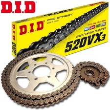 Kit catena DID alluminio 520VX3 rivetto per Beta Evo 125 ZD3T6000 anno 2011