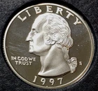1997-S Gem Proof Silver Washington Quarter - Recent Set Break