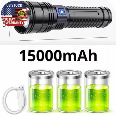 1000W Built-In Battery Flash Light Emergency Spotlights 9Km 990000000LM Most Pow