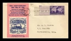 US COVER TRANSCONTINENTAL RAILROAD 75TH ANNIVERSARY FDC SCOTT 922