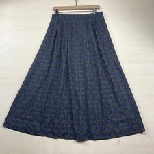 Vintage Pendleton Classic Navy Blue Geometric Diamond Print Maxi Skirt Size 10