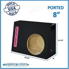 Single Cab Truck Sub Box 8" Single Ported Vented Subwoofer Enclosure Car Audio