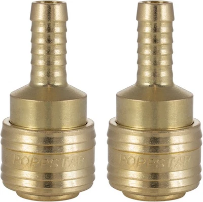 POPPSTAR 2x Raccord rapide pour air comprimé DN 7,2 avec embout de tuyau LW 9,5 mm