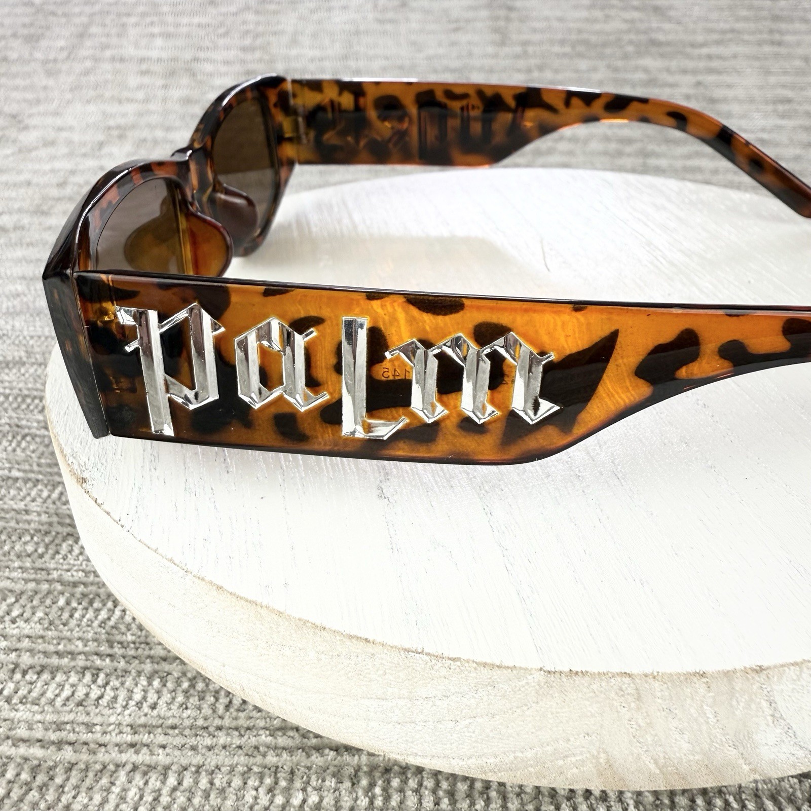 Palm Angels Rectangular Sunglasses Frame Brown To… - image 6