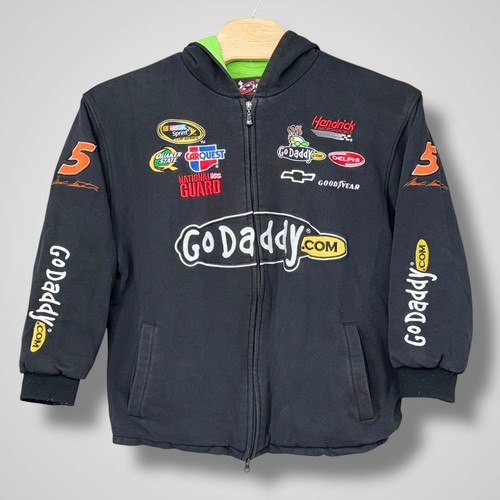 MARK MARTIN GO DADDY.COM NASCAR Jacket CHASE AUTHENTICS Mens XL Sewn Patches - Picture 2 of 14