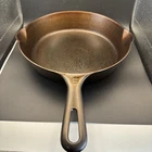 Vintage Griswold No 6 Cast Iron Skillet Small Logo Erie PA 699 W Double Spout