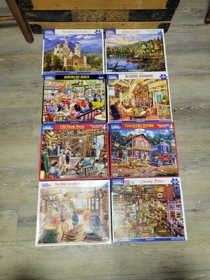 Lot Of 8 White Mountain Puzzles-American Past Time Locations