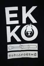 Riot Games Ekko League of Legends Game Graphic Black T-Shirt S EUC 36 Chest