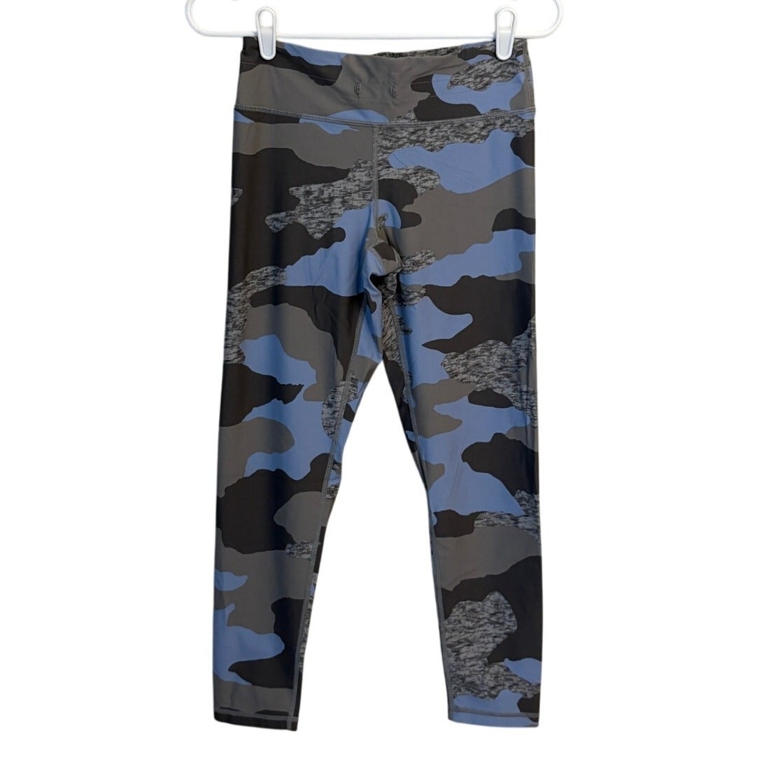 Aerie Camo Print Mid-Rise Stretch Leggings in Blue Gray Size M