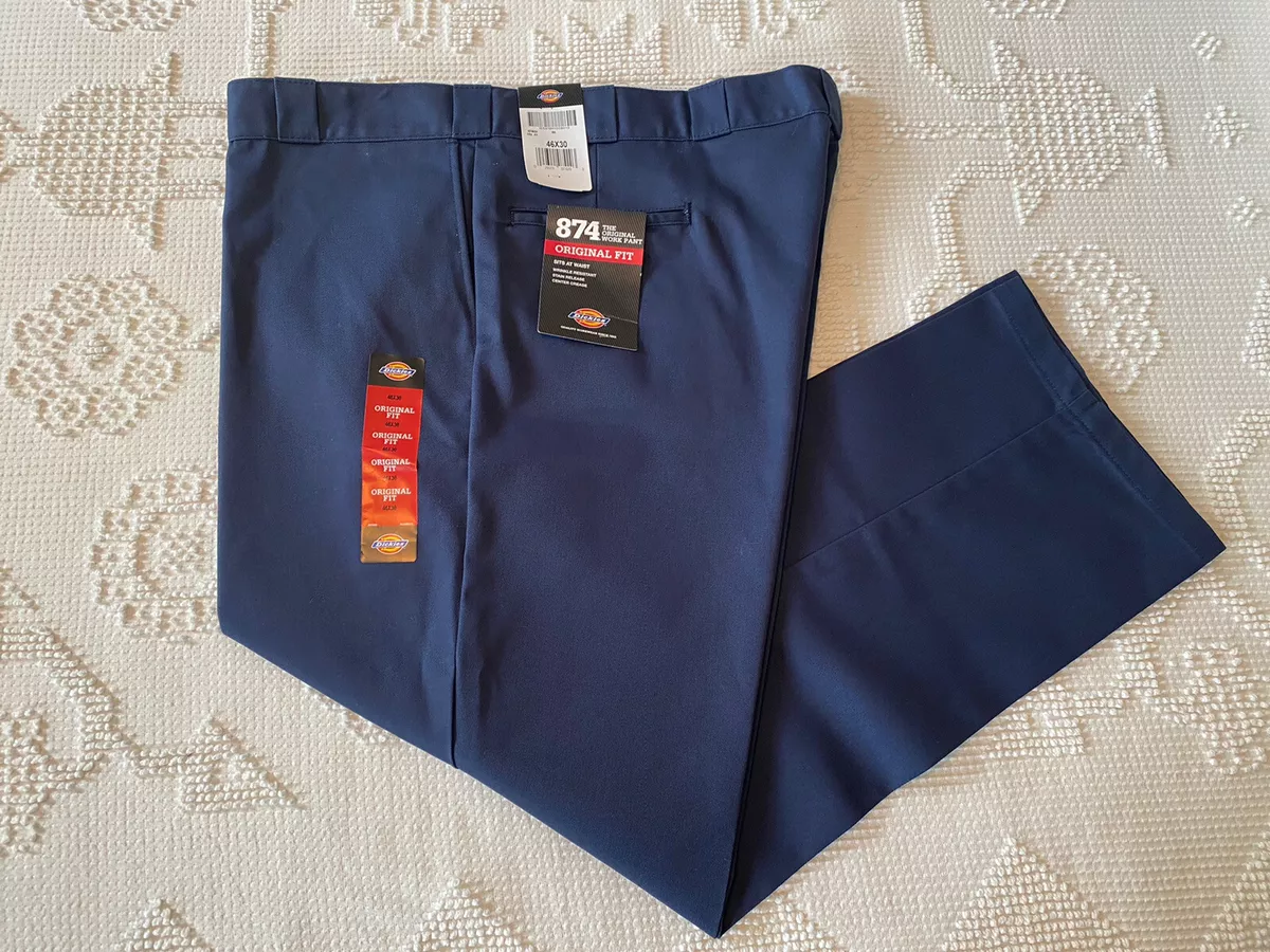 Dickies 874 Original Fit Men's Work Pants Size 46x30 46 Waist 30 Inseam  Blue NWT