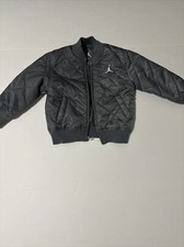 Jordan Jumpman Bomber Jacket Child Size 5 Lightweight Quilted Gray JORDAN LOGO