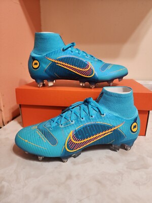 Men's Size 7 Nike Superfly 8 Elite SG-PRO AC Blue Soccer Cleats