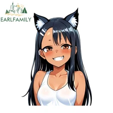 EARLFAMILY 5.1" Cute Nagatoro Anime Car Decal Vinyl Windows Laptop Trunk Sticker
